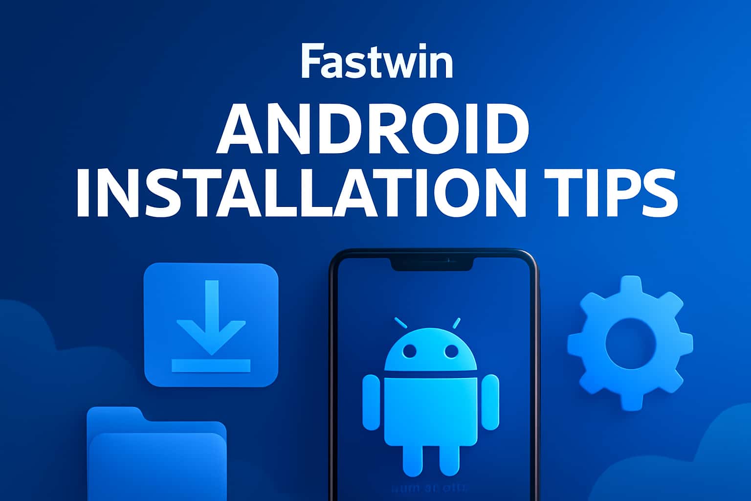 Informational scene showcasing Fastwin Android Installation Tips.