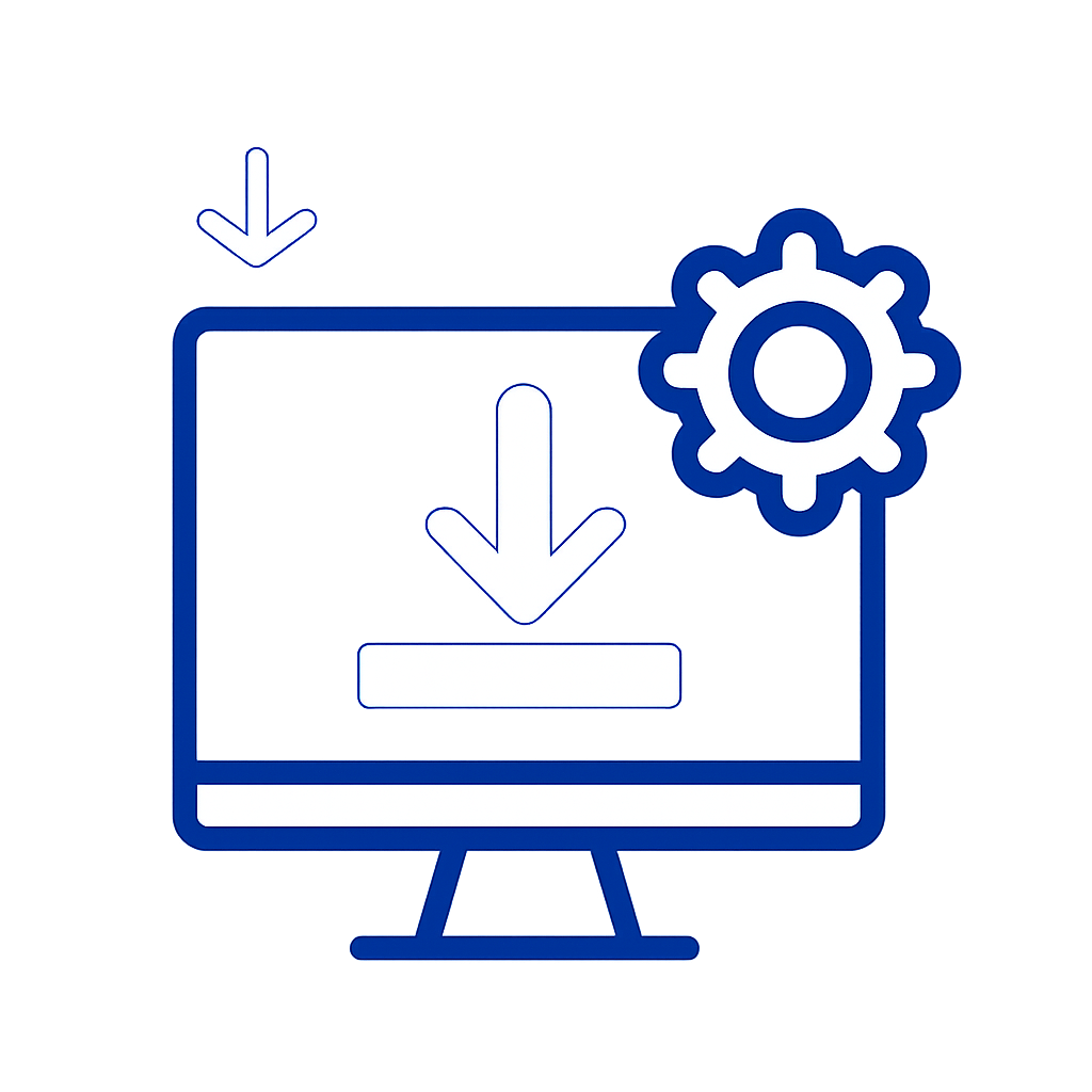 An educational illustration of the Fastwin Download process.