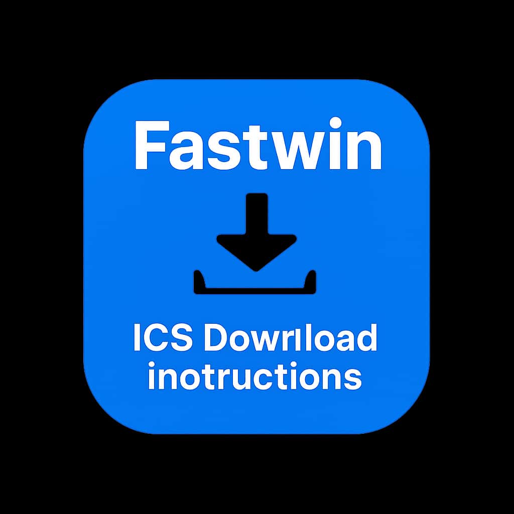 A simple badge design for Fastwin iOS Download Instructions.