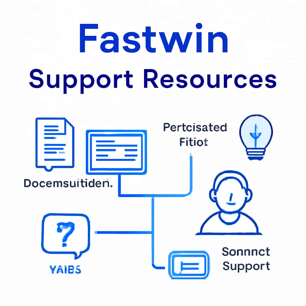 An educational illustration related to Fastwin support information.