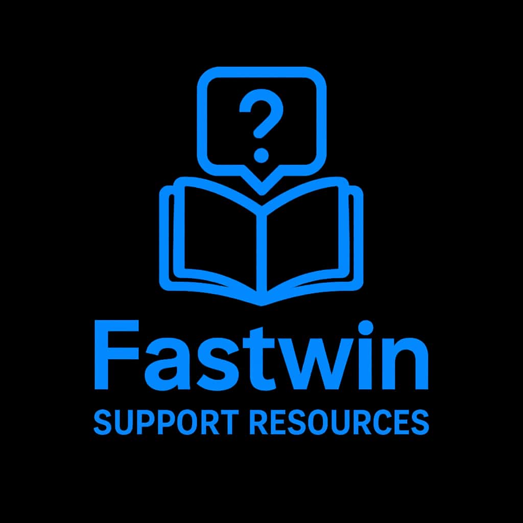 A simple icon illustrating Fastwin support resources.